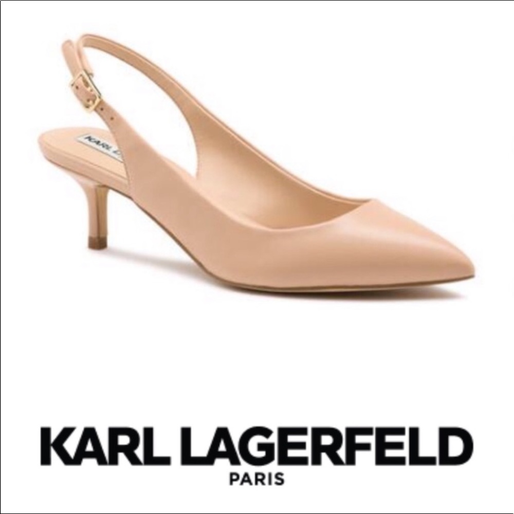 Karl Lagerfeld Paris Lily kitten heel pumps EUC
